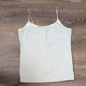 Banana Republic White Satin-Trim Cami